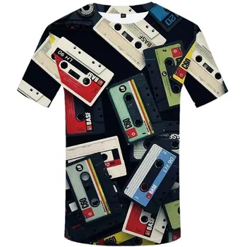 Vara Moda Vintage Harajuku Funko Pop Print T Camasa Casual 3D Muzica Graphic T Camasa de Vara Confort Punk Bărbați T-Shirt Îmbrăcăminte