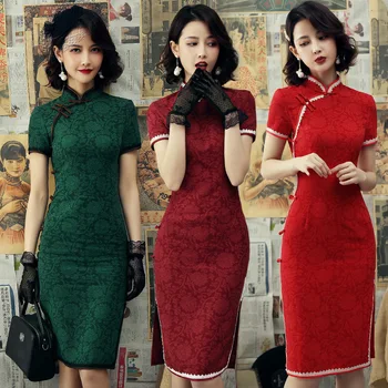Vintage chineză Cheongsam Rochii Frumoase Qipao de Îmbrăcăminte Tradițională Chineză Pentru Femei 3XL
