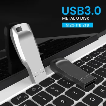 Viteză mare de Metal U Disc USB 3.0 Pen Drive 2TB/1TB/512GB Flash Drive USB de Tip C Pendrive Impermeabil Memoria USB Flash Disk