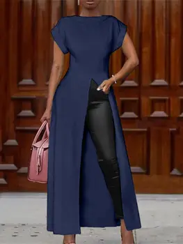 VONDA 2022 Primăvară Femei Vintage Solid Tricouri Divizare Asimetrica Bluza Sexy Moda Elegant, Birou, Casual, Lejere Petrecere, Bluze Tunica