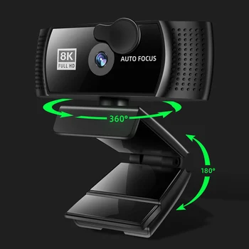 Webcam 8K 1080P pentru Laptop Youtube PC Mini USB 1K 2K 4K Camera Web Anulare a Zgomotului Microfoane Stereo Web Cam
