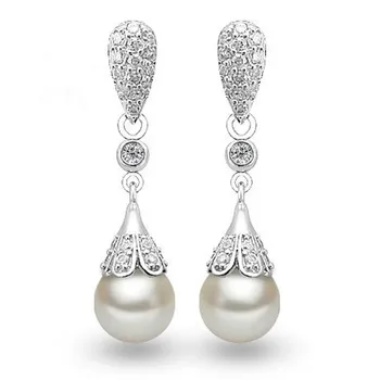 White Pearl Cercei Argint 925 Cercei Stud pentru Femei Moda Bijuterii Cadou en-Gros Picătură de Transport maritim
