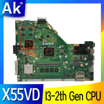 X55VD Notebook placa de baza Pentru ASUS X55VD X55V X55C X55VDR Laptop placa de baza placa de baza I3-2-lea Gen CPU 4GB RAM de 2GB