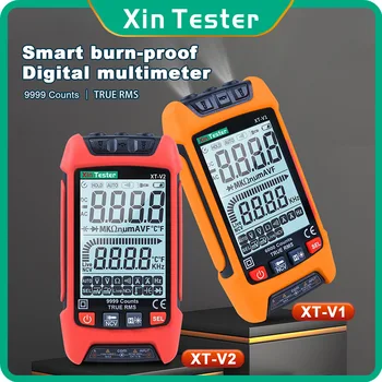 Xin Tester Auto gama Multimetru Digital 9999 Contează TRMS AC DC Voltmetru amp NCV Rezistență Capacitate Temp Tranzistor Tester