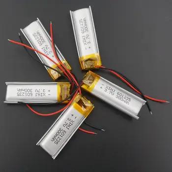 XINJ 5pcs 3.7 V 300 mAh Litiu-Polimer Baterie Li Lipo 601235 Pentru Mp3 Difuzor Bluetooth Căști Mașină de Fotografiat cu LED-uri de Lumină DashCam