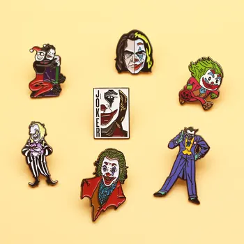 XM-Joker amuzant de Desene animate brosa anime drăguț email insigna metalică sac de școală decor cu pin anime accesorii