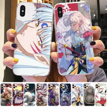 Yinuoda Drăguț Japonia Anime InuYasha, Sesshomaru Kagome Telefon Caz pentru iPhone 11 12 pro XS MAX 8 7 6 6S Plus X 5S SE 2020 XR caz