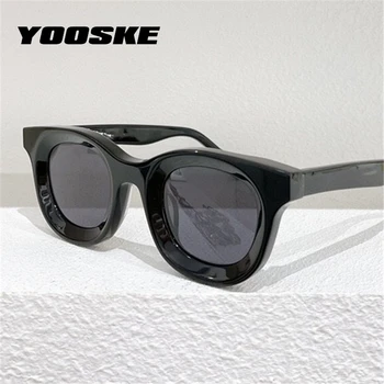 YOOSKE 2022 Femei Rotund ochelari de Soare pentru Femei Brand Designer de Epocă Mici Ochelari de Soare Doamnelor Retro, Hip Hop Design Concav Ochelari