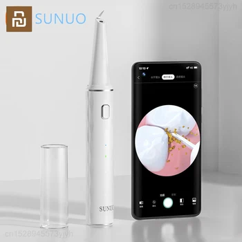 Youpin Vizuale Electric cu Ultrasunete Dentare T12 Pro Scala de Dinți Calcul Tartru Remover App Smart 500W HD Endoscop Curat Dinte
