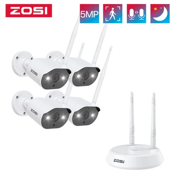 ZOSI 5MP Wireless Sistem CCTV 4CH 3K Puternic H. 265+ NVR 2/4buc 5MP Bullet IP CCTV aparat de Fotografiat de Securitate WiFi Sistem de Supraveghere Kituri