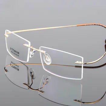 β-Aliaj de Titan Rame Ochelari de vedere fără ramă Optic Flexibil Cadru de Prescriptie de Ochelari Fara rama Ochelari ochelari